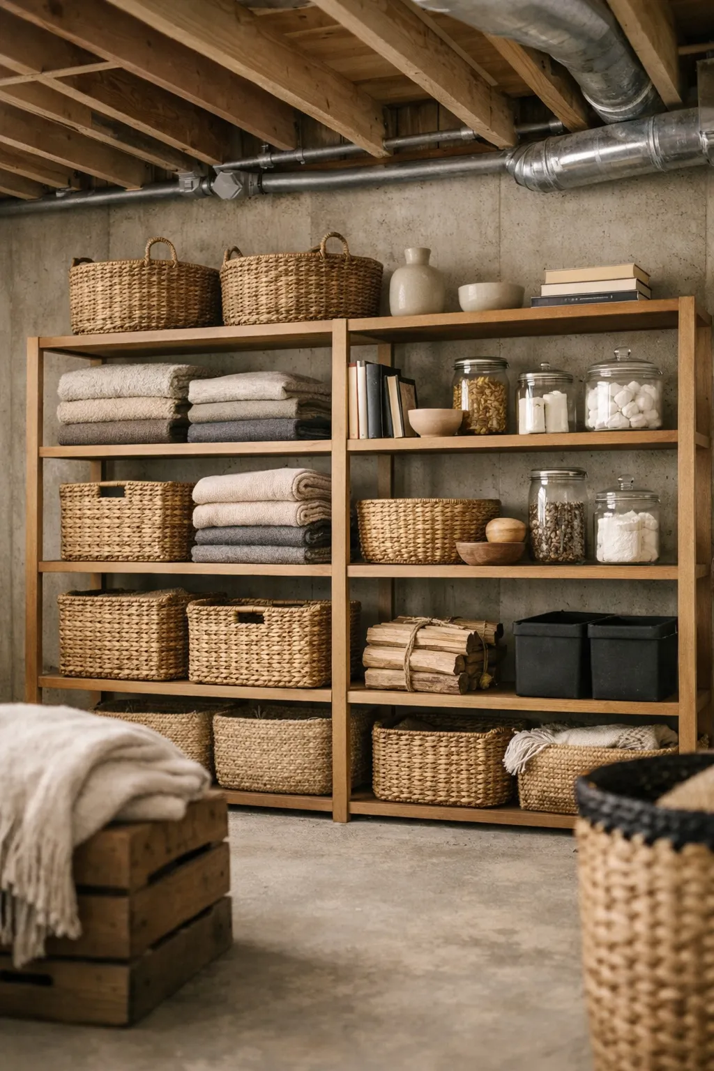 13-open-shelving-basement-storage