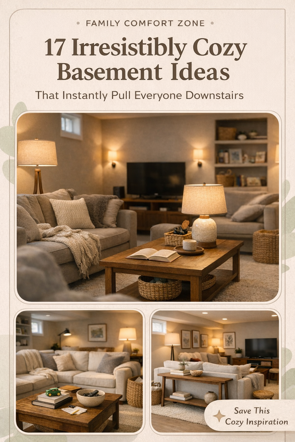 17 Cozy Basement Ideas Family Space